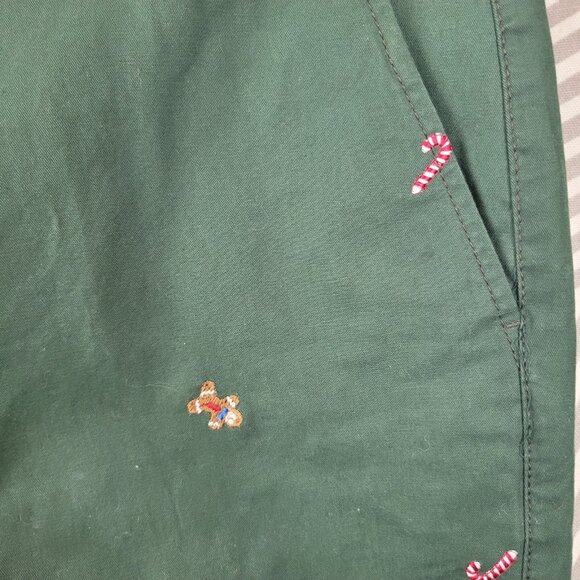 Charleston Threads Pants Men’s 36x30 Green Chino Embroidered Christmas Holiday - Picture 4 of 10